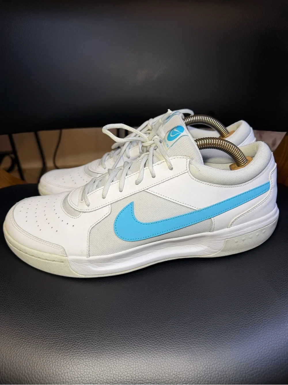 Men's Nike Zoom Court Lite 3 White/Baltic Blue-Photon Dust (DV3258 100) - SZ 13